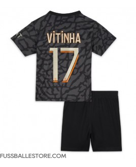 Günstige Paris Saint-Germain Vitinha Ferreira #17 3rd trikot Kinder 2023-24 Kurzarm (+ Kurze Hosen)